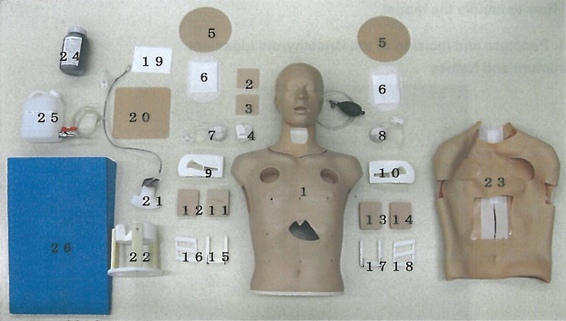 Halsabdeckung, Haut ohne Schnitt, 10er Pack für Thorax-Trauma-Simulator