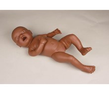 Neugeborenenpuppe für Wickelübungen, weiblich, dunkel 1