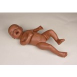Neugeborenenpuppe für Wickelübungen, weiblich, dunkel 1